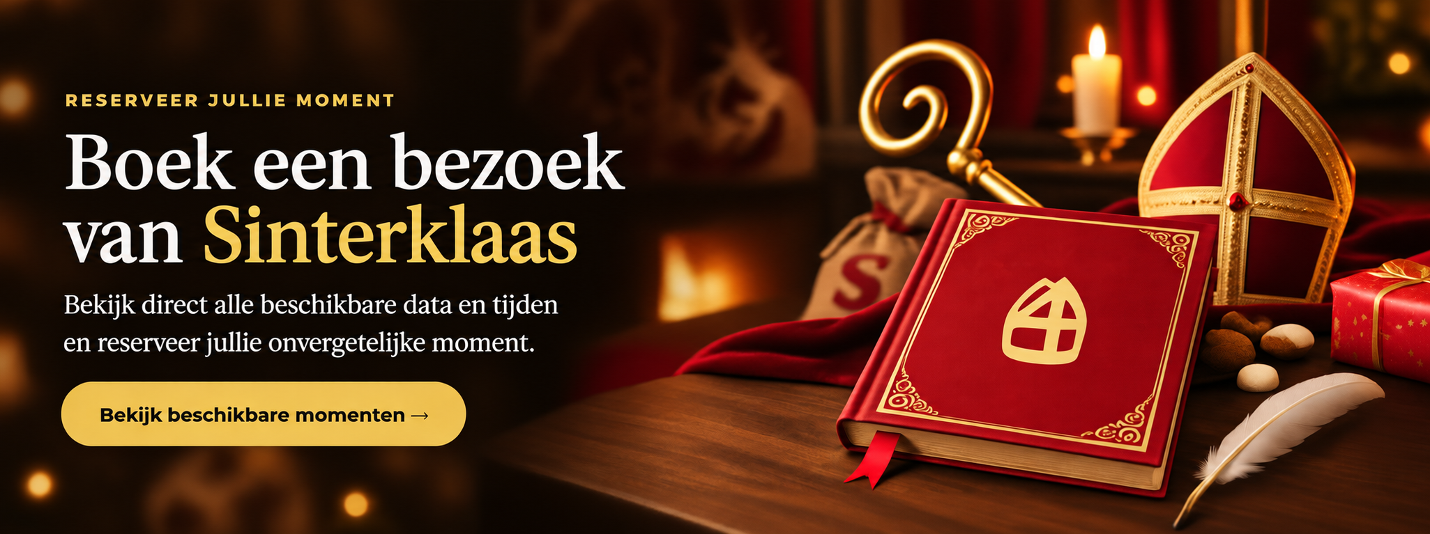 Boek een bezoek van Sinterklaas – bekijk beschikbare momenten